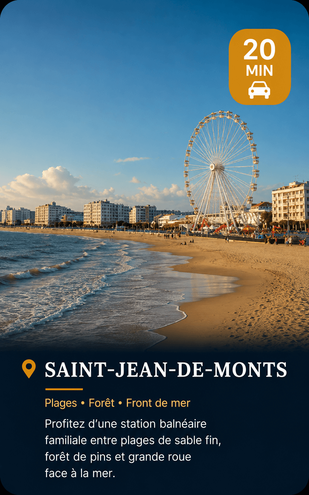 Vue du secteur de Saint-Jean-de-Monts en Vendée