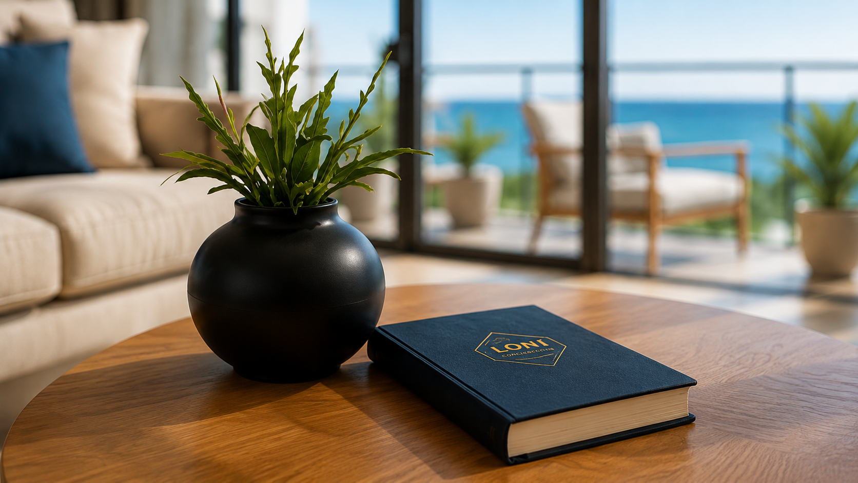 Livre Loni sur table basse